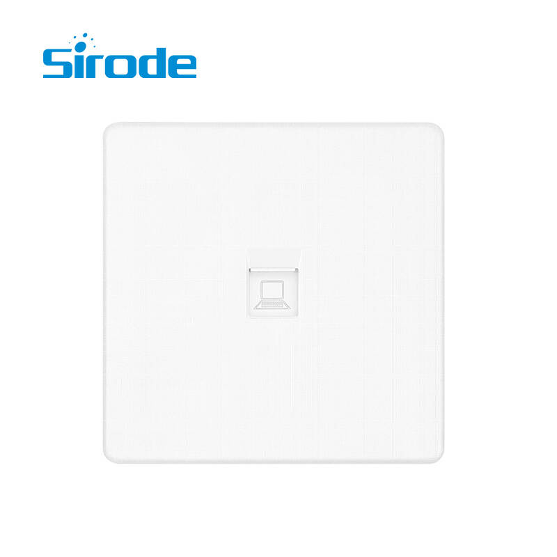 British Standard T9 Series 3D Checkered Brushed Artisitc Texture 1 Gang Computer Electrical Wall Socket For Home