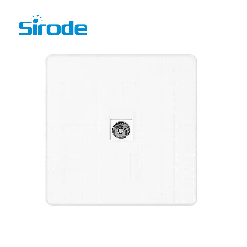 British Standard T9 Series 3D Checkered Brushed Artisitc Texture 1 Gang TV Electrical Wall Socket For Home