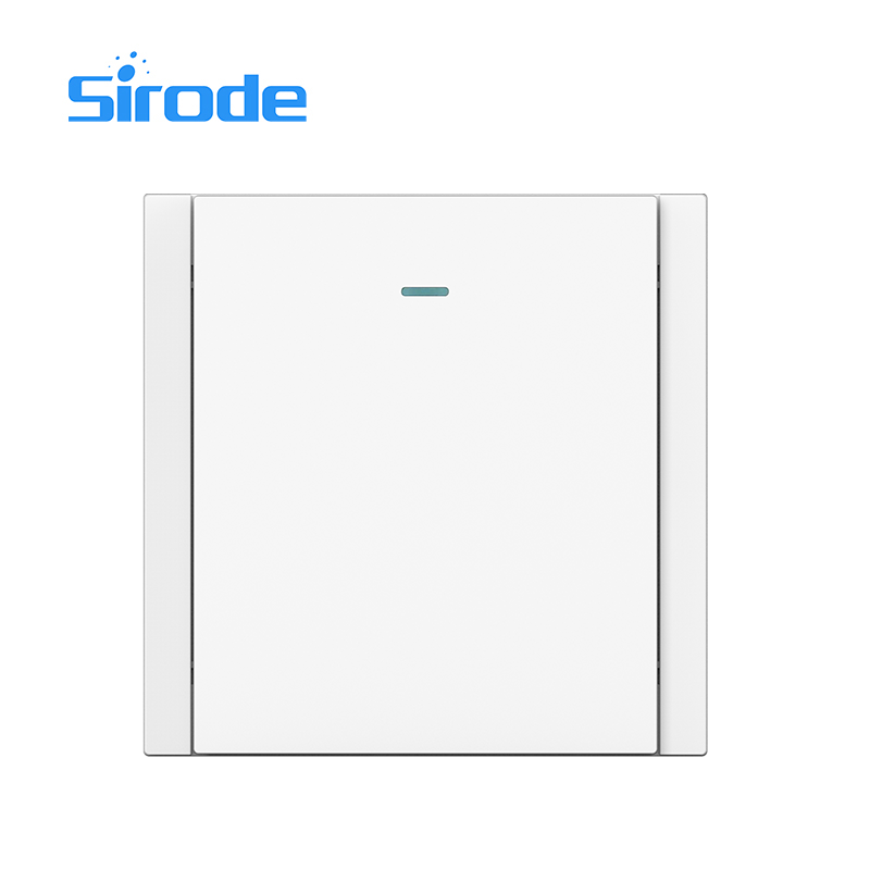 Europe Standard 86*86mm Large Plate Design 250V 1 Gang Switch With Indicator (fluorescence) Electrical Wall Switches For Home