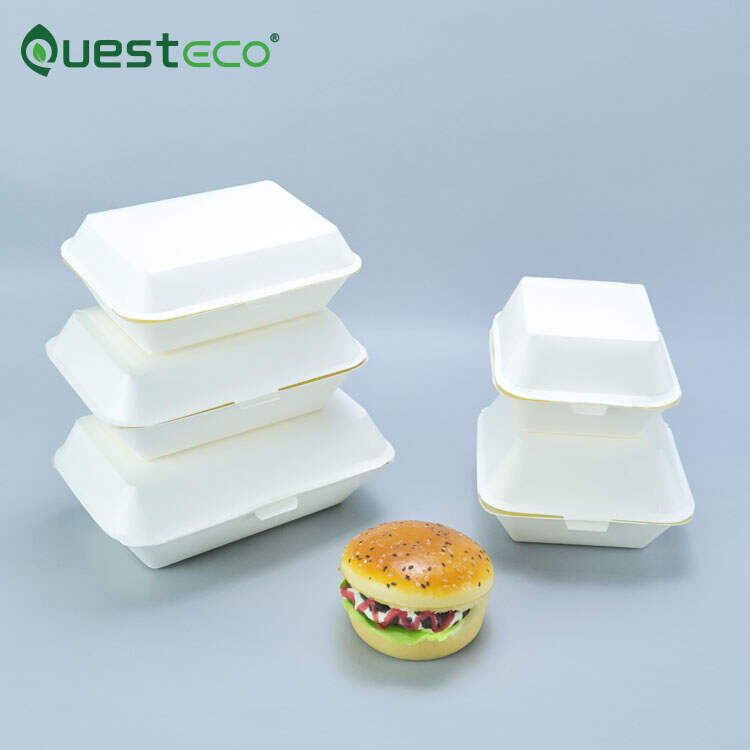 Economical Disposable Corrugated Hamburger Takeaway Craft Packaging Box Burger Box Hamburger Shop Bread Box