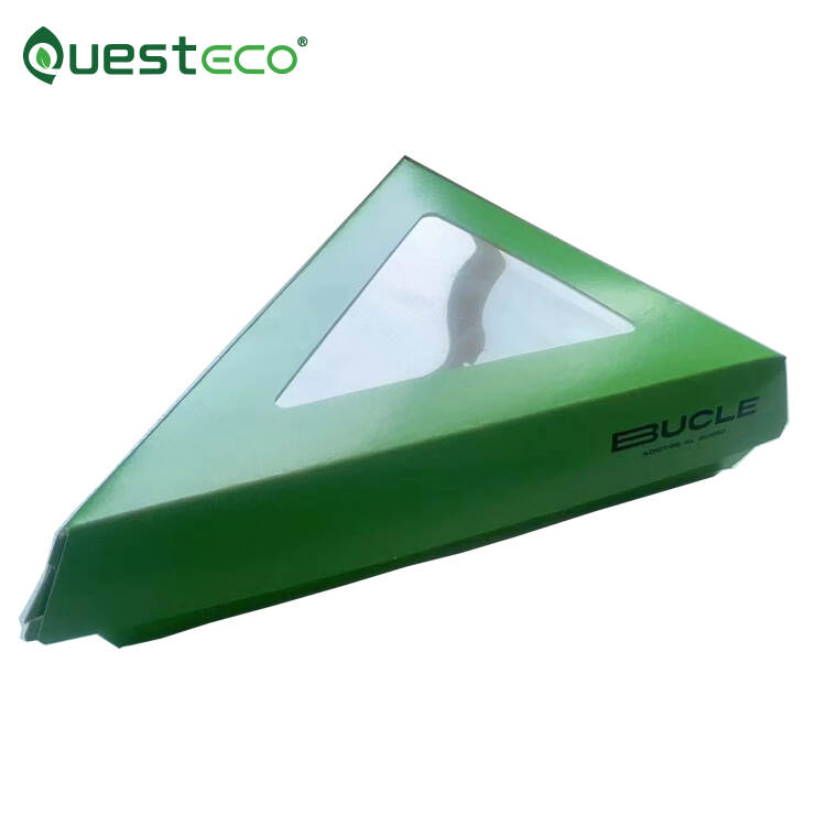 QUESTECO Disposable Slice Single Pizza Packaging Triangle Pizza Box Pizza Slice Security Box