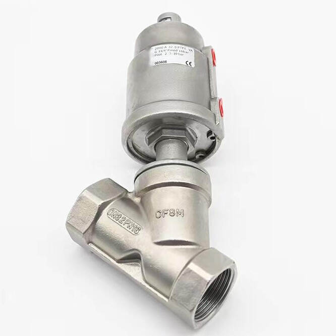 pneumatic angle seat valve, pneumatic control angle seat valve