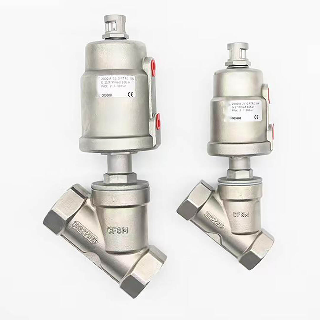 pneumatic angle seat valve, pneumatic control angle seat valve