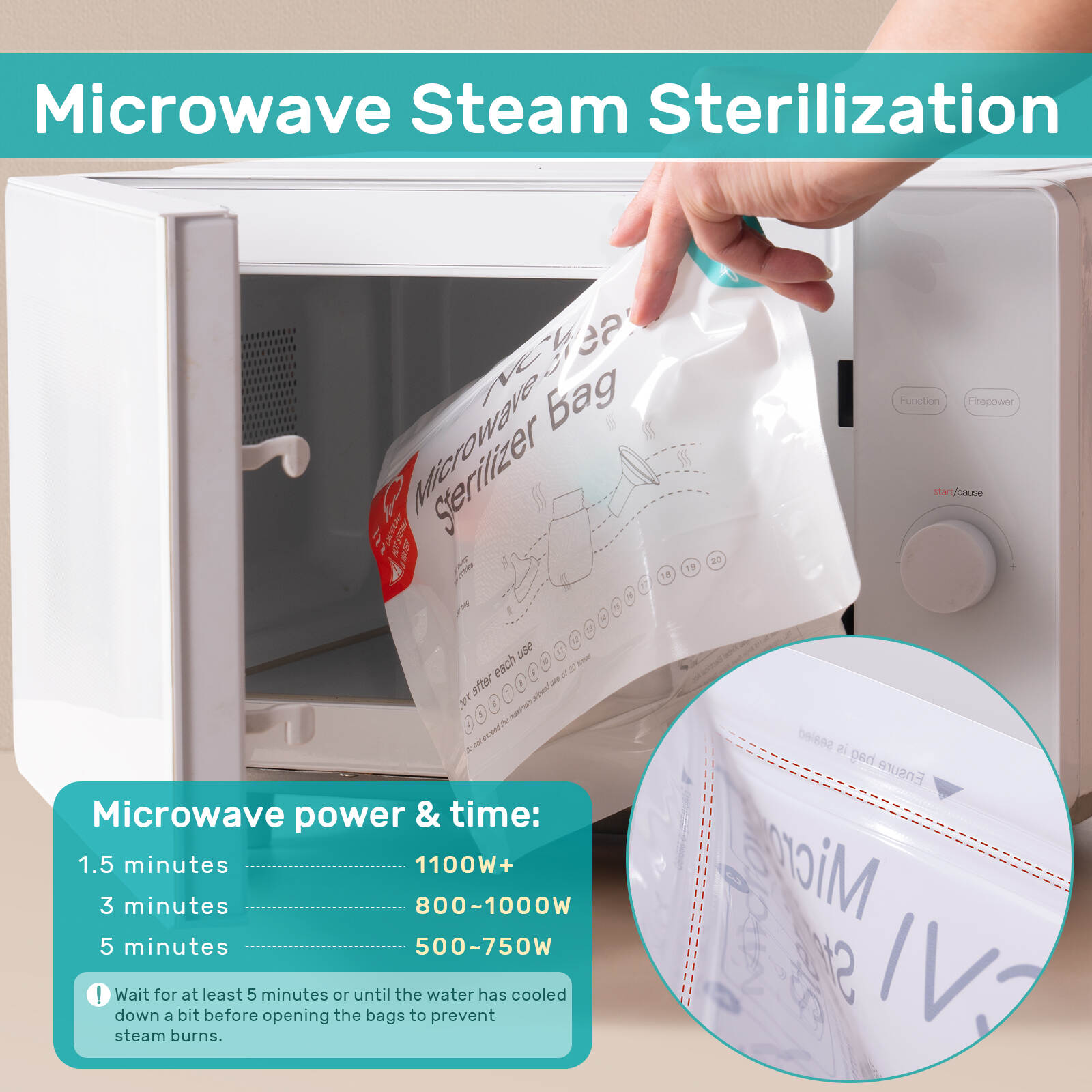 steam sterilizer bags, microwave steam sterilizer bags, motif microwave steam sterilizer bags, microwave food steam bags, microwave steam bags for bottles