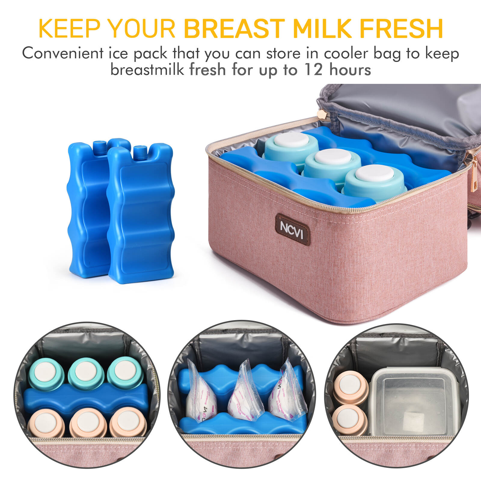 Leakproof Breastmilk Cooler Bag, Eco-friendly Breastmilk Cooler Bag, breastmilk cooler bag flying, cool breastmilk before storage bag