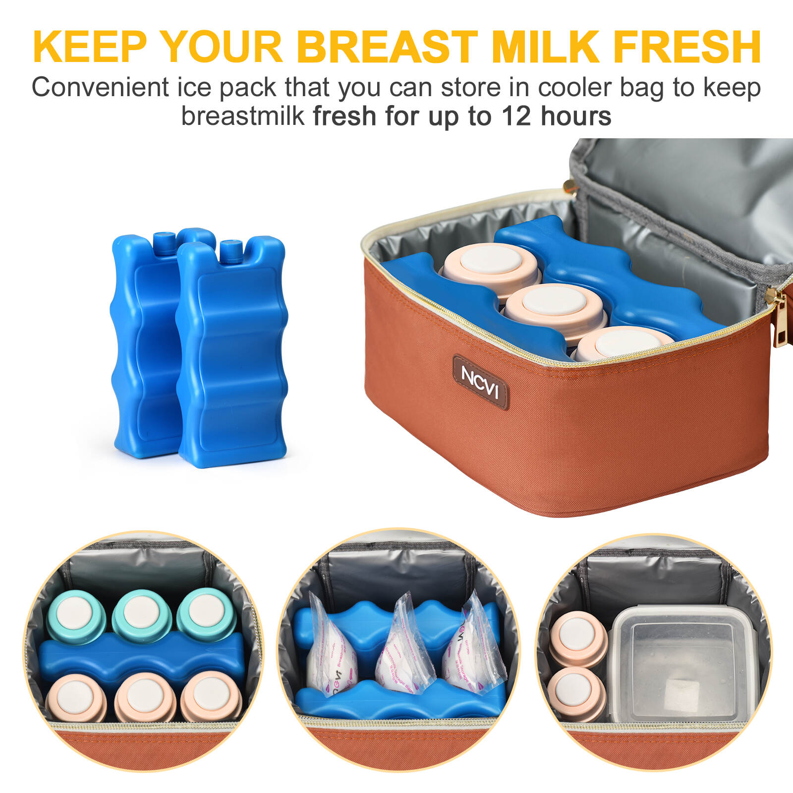 insulated breastmilk cooler bag, Portable breast milk bag, breastmilk bag storage