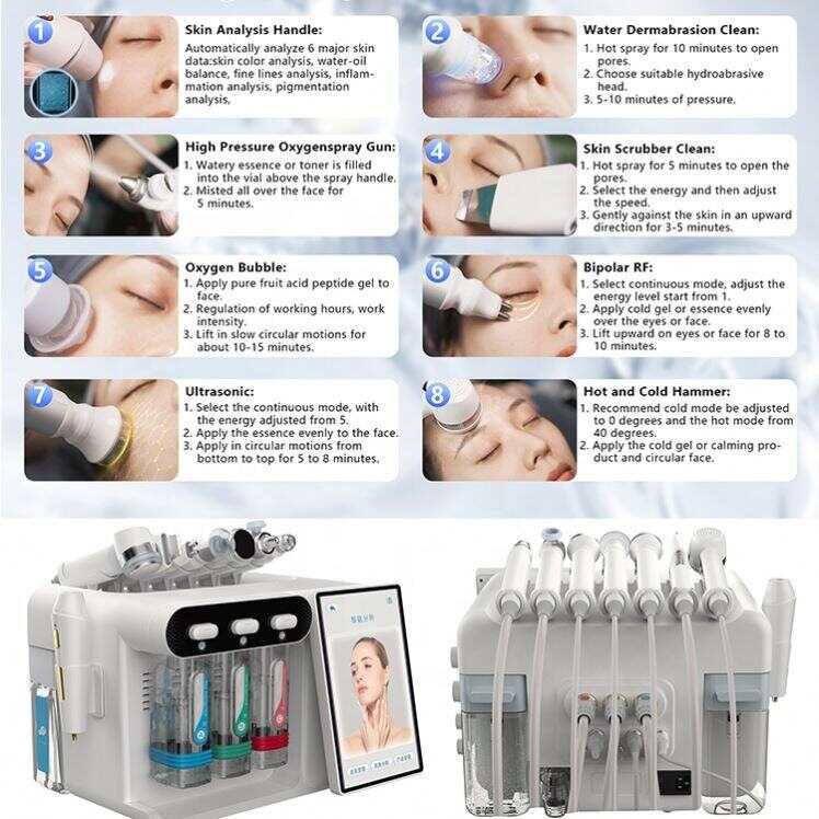 Professional 7 in1 Hydro Beauty Dermabrasion CE FCC Micro Bubble Mejor acné de cuidado de la piel Hydro Fabricante