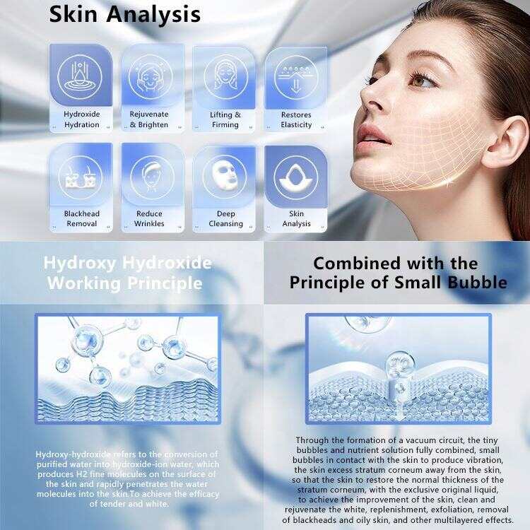 Professional 7 in1 Hydro Beauty Dermabrasion CE FCC Micro Bubble Mejor acné de cuidado de la piel Hydro Fabricante
