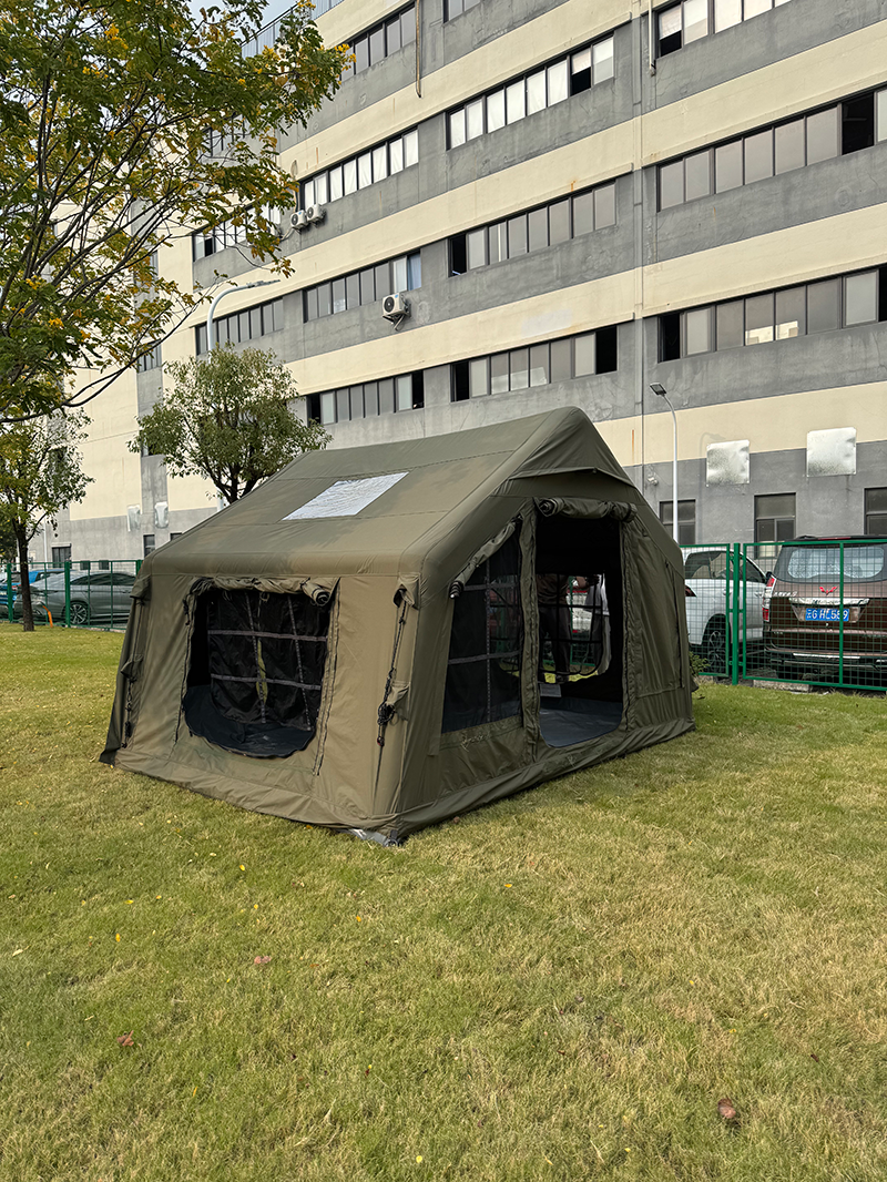 Military green 8 square meter inflatable tent with various matching styles