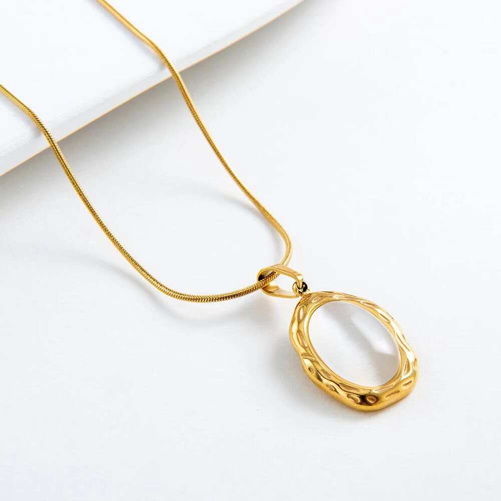 Collier en acier inoxydable en or 18K