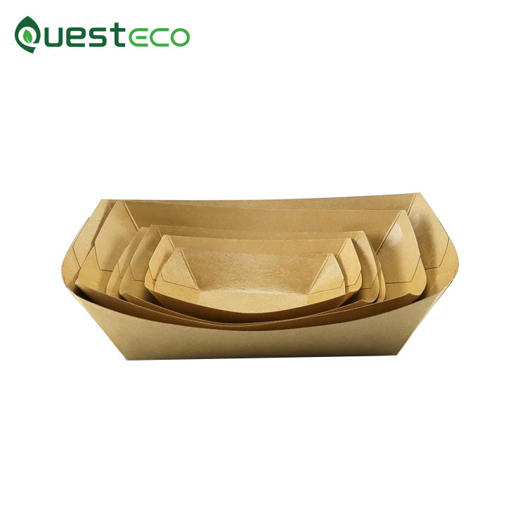 disposable paper food trays, disposable food tray boats, disposable food tray