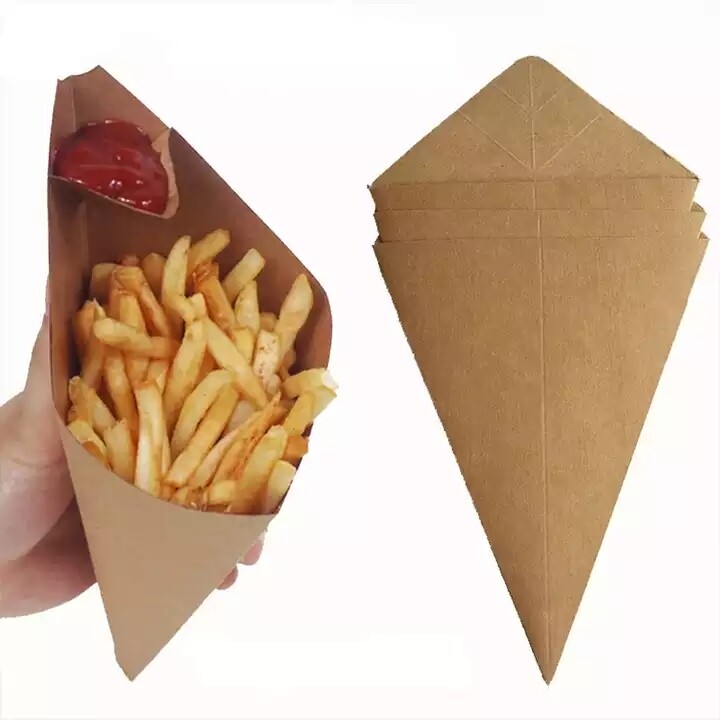 OEM Design Chips Packing Box Disposable Paper Cup Wholesale French Fries Box