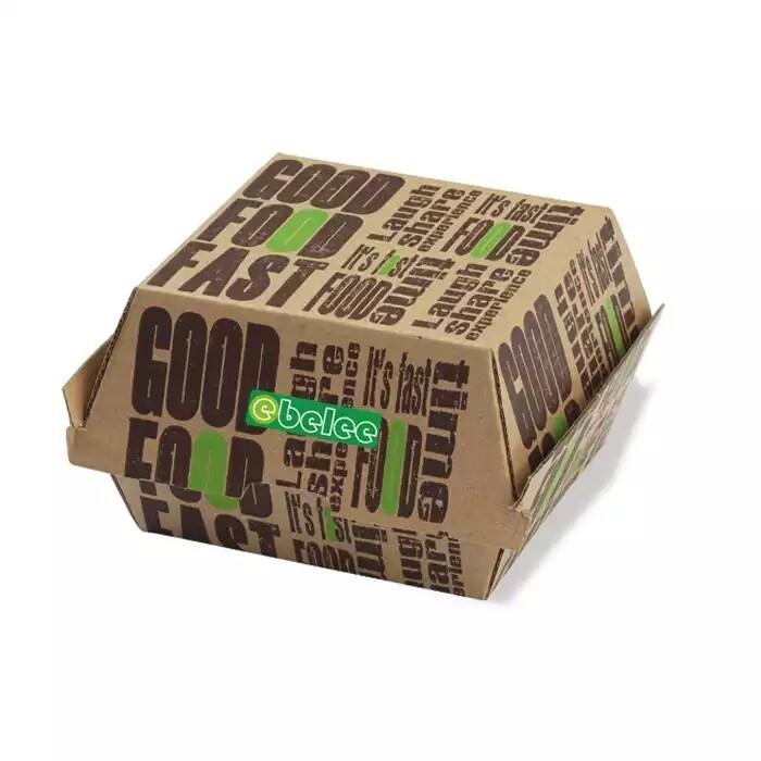 Custom Fast Food Packaging Kraft Paper Disposable Hamburgers Takeaway  Burger Box - Buy Burger Box,Hamburger Box