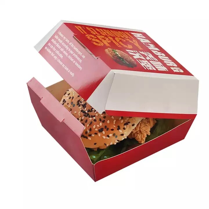 paper hamburger packaging box, custom burger packaging boxes, kraft hamburger box, disposable hamburger boxes, hamburger packaging box,hamburger package box