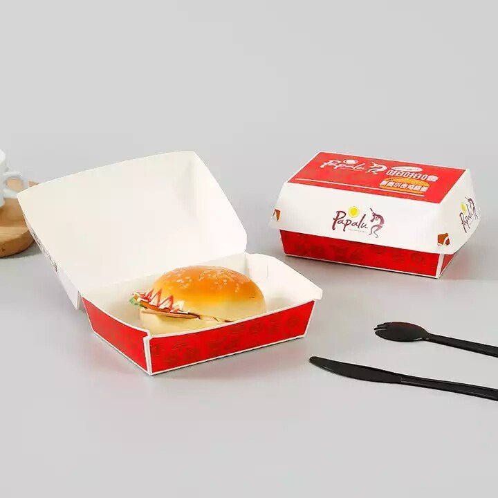 paper hamburger packaging box, burger box, burger boxes, burger box packaging, wholesale burger box packaging