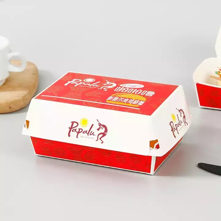 paper hamburger packaging box, burger box, burger boxes, burger box packaging, wholesale burger box packaging