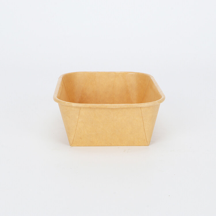 Biodegradable Kraft Paper Box Disposable Customized Take Away Paper Salad Porridge Dessert Paper Lunch Bowls