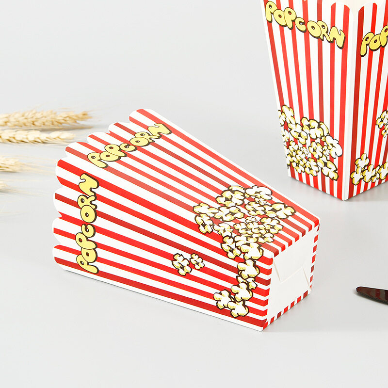 cardboard popcorn boxes, circus popcorn boxes, colorful popcorn boxes, colored popcorn boxes