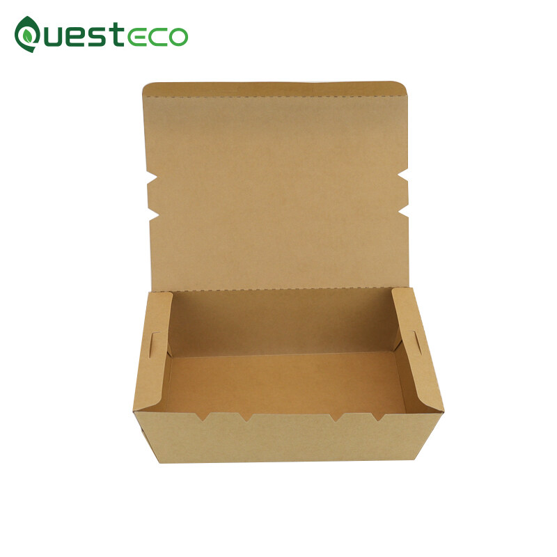 biodegradable eco friendly kraft salad paper bowl, biodegradable paper salad bowl