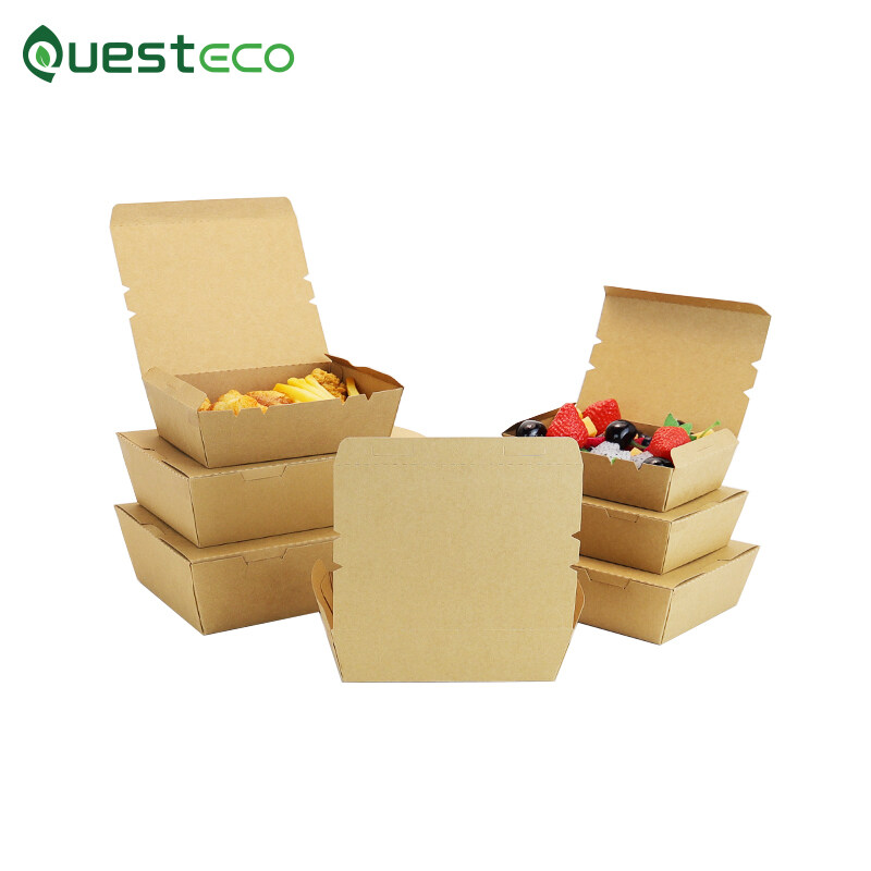 biodegradable eco friendly kraft salad paper bowl, biodegradable paper salad bowl