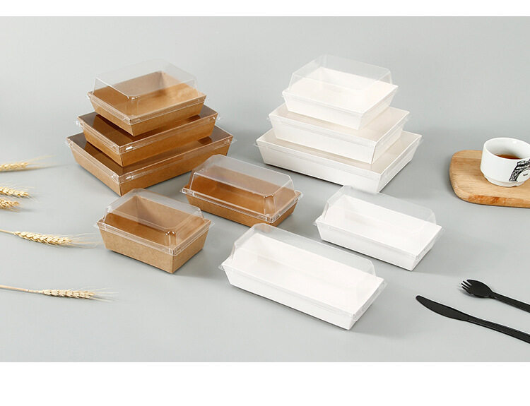 kraft paper food packaging boxes, sushi containers with lid, sushi containers with lids