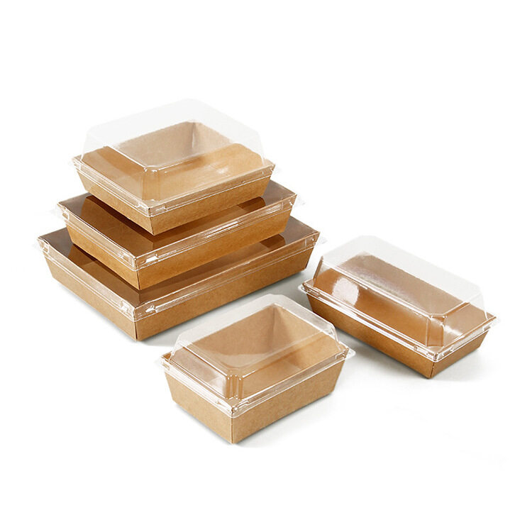 kraft paper food packaging boxes, sushi containers with lid, sushi containers with lids