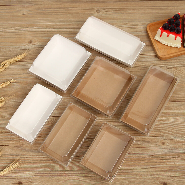 kraft paper food packaging boxes, sushi containers with lid, sushi containers with lids