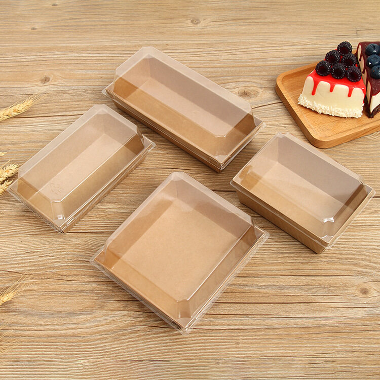 kraft paper food packaging boxes, sushi containers with lid, sushi containers with lids