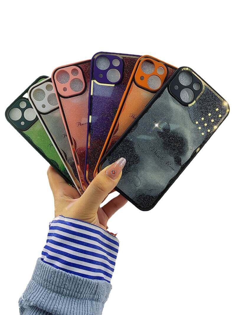 High-quality 3in1 shockproof floral phone case for iPhone 11 and 12, with epoxy resin classic protective case suitable