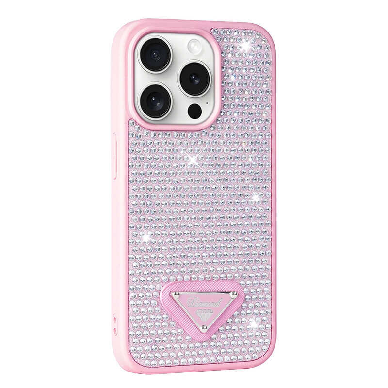 Luxury Design Fashion Brand Bling Diamond Phone case For iPhone 15 Pro Max 14 13 12 11 Glitter candy color Shockproof Cover