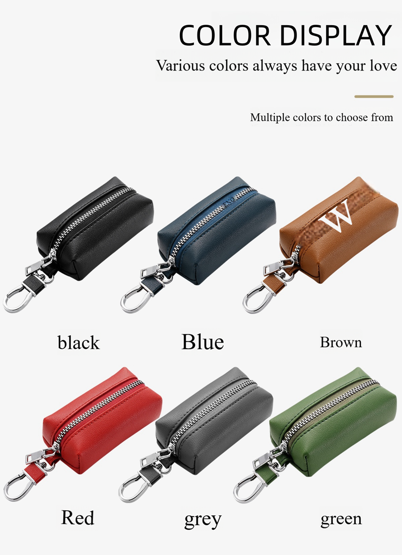 Wholesale soft split leather suitable for AIR PODS full range multifunctional minimalist earphone protective case with zipper