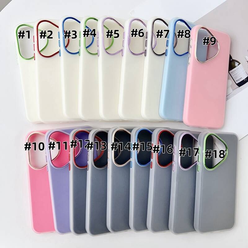 TPU+PC material electroplated lens mobile phone case for iPhone