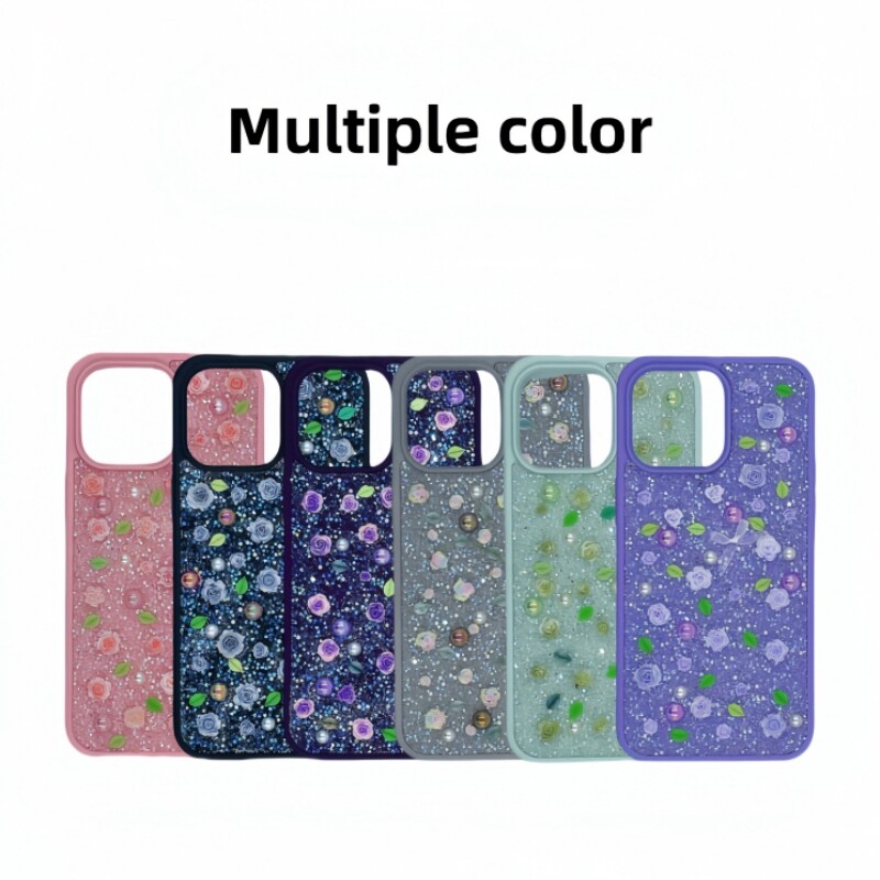 Colored Diamond Gem Shining Phone Cover Case Luxury Design Cute Custom For iPhone 14 15 16 Pro Max Phone Cases for Girls