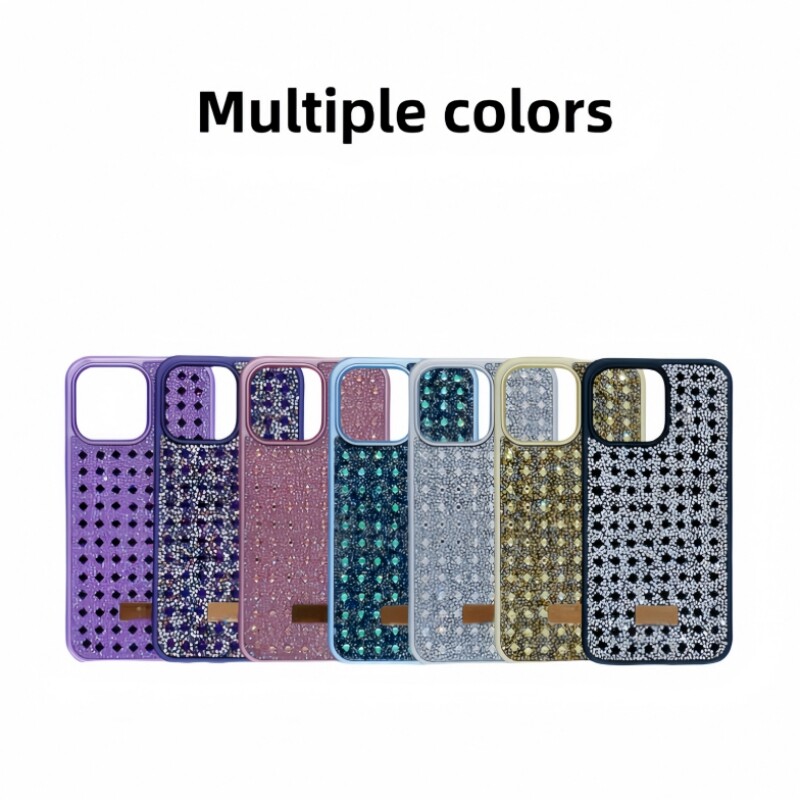 For iPhone 12 13 14 15 16Pro Max Phone Cases for Girls Bling Shiny Diamond Gem Wholesale Luxury Designer Cute Mobile Phone Cases