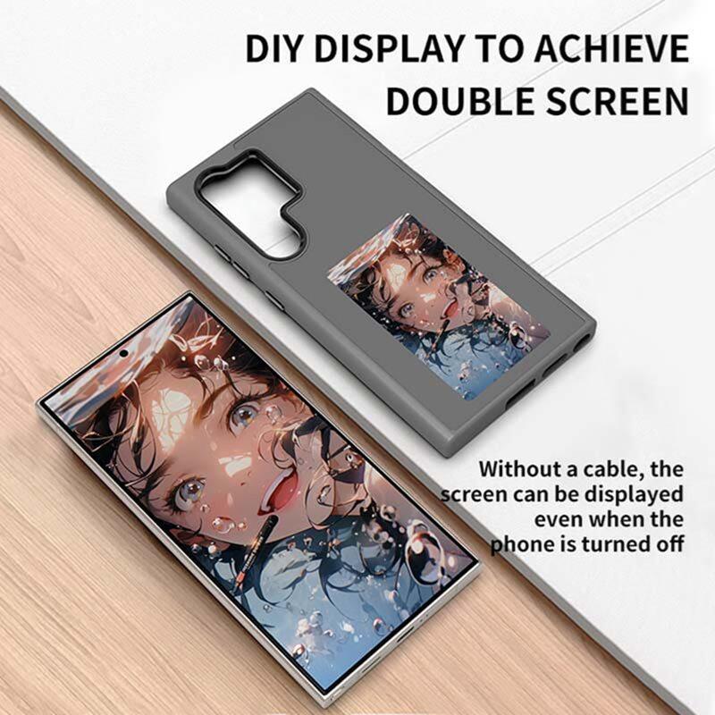 E Ink phone case, customizable phone case, NFC technology, personalized phone cover, iPhone case, innovative phone accessories, stylish phone case, durable phone protection, unique phone designs, smartphone personalization