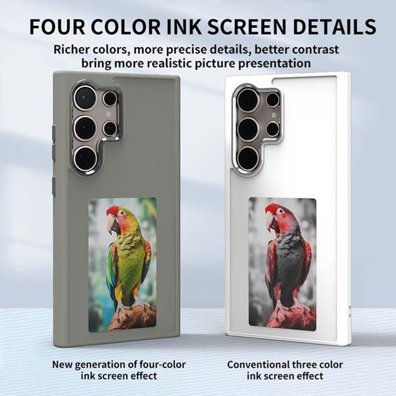 E Ink phone case, customizable phone case, NFC technology, personalized phone cover, iPhone case, innovative phone accessories, stylish phone case, durable phone protection, unique phone designs, smartphone personalization