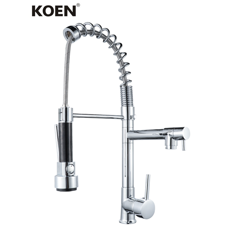 pull down out Tap kitchen sink taps Chrome faucet Spring sink taps hot and cold single handle water tap Deck Mounted