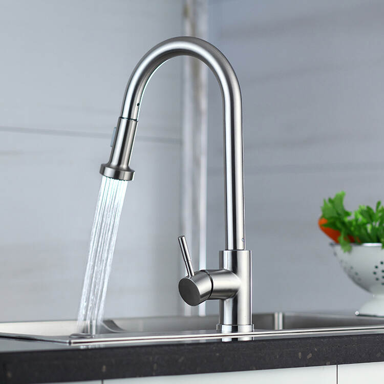 Pull out Kitchen Taps Mixer Single Handle Spring Kitchen Sink Faucets