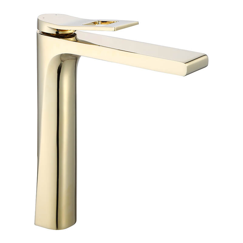 Popular in Europe Design Gold Tall Standing Style Basin Mixer