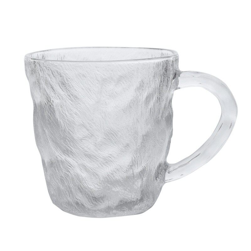 Mug Japanese Style Glacier Cup with Handle Glass Mug Lemon Juice Cup Coffee Cups fee Creativity Drinkware Coffe Cup