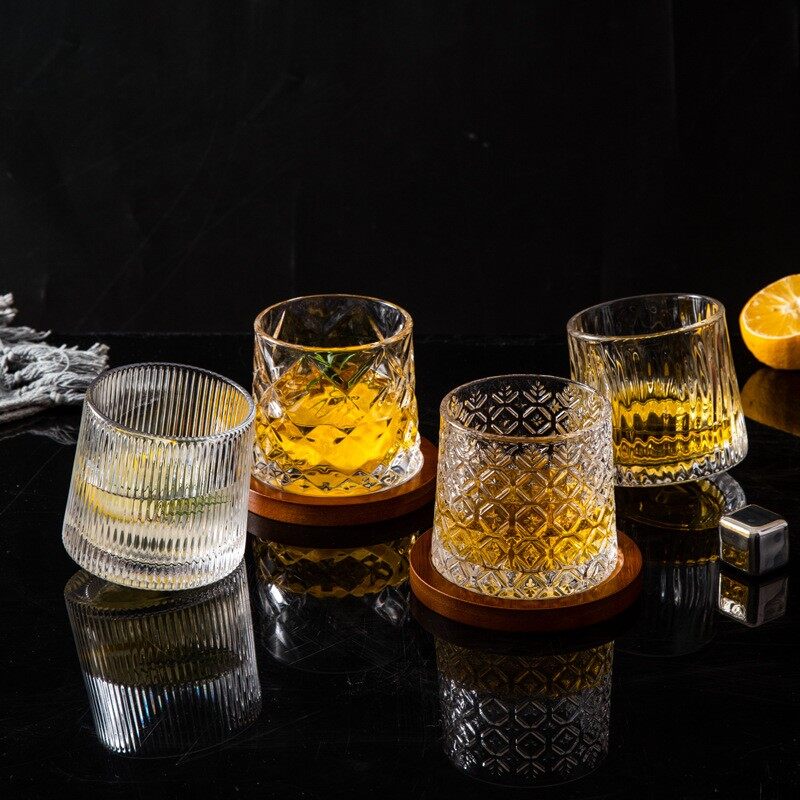 whiskey glass and ice ball set, whiskey glass and stone set