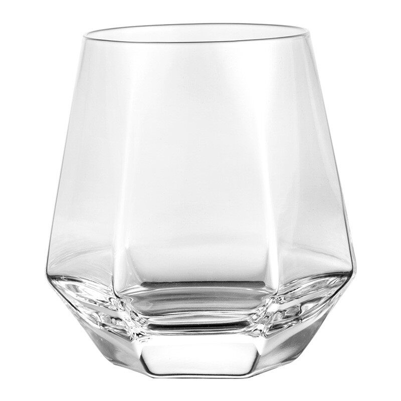 Glass hexagonal geometric drinking glass Tumbler Cocktail glass with thick bottoming and unique design