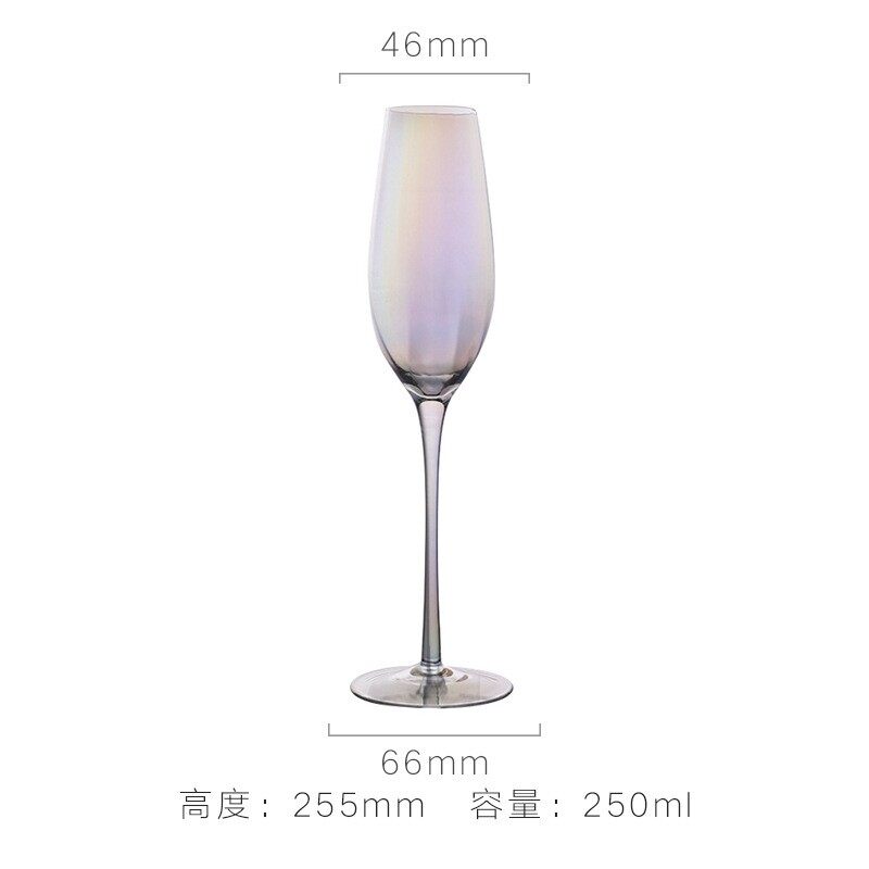 iridescent champagne glasses, iridescent cocktail glasses, iridescent martini glasses