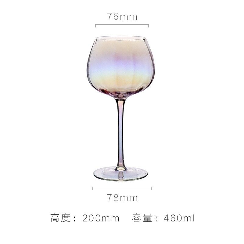 iridescent champagne glasses, iridescent cocktail glasses, iridescent martini glasses