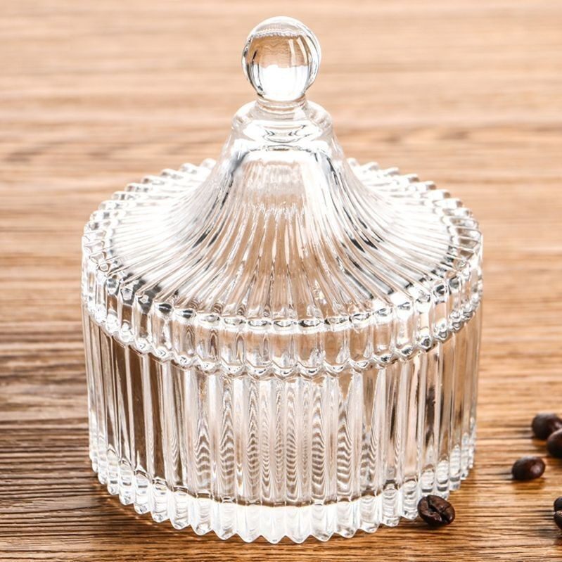 glass sugar bowl with lid, antique glass sugar bowl