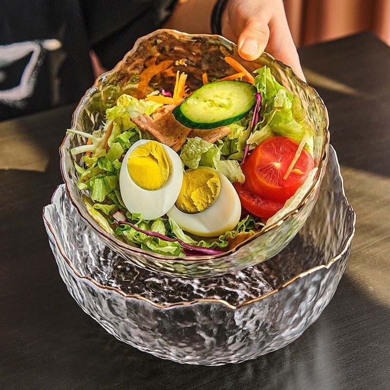 glass salad bowls wholesale, fruit salad glass bowl, large clear glass salad bowl