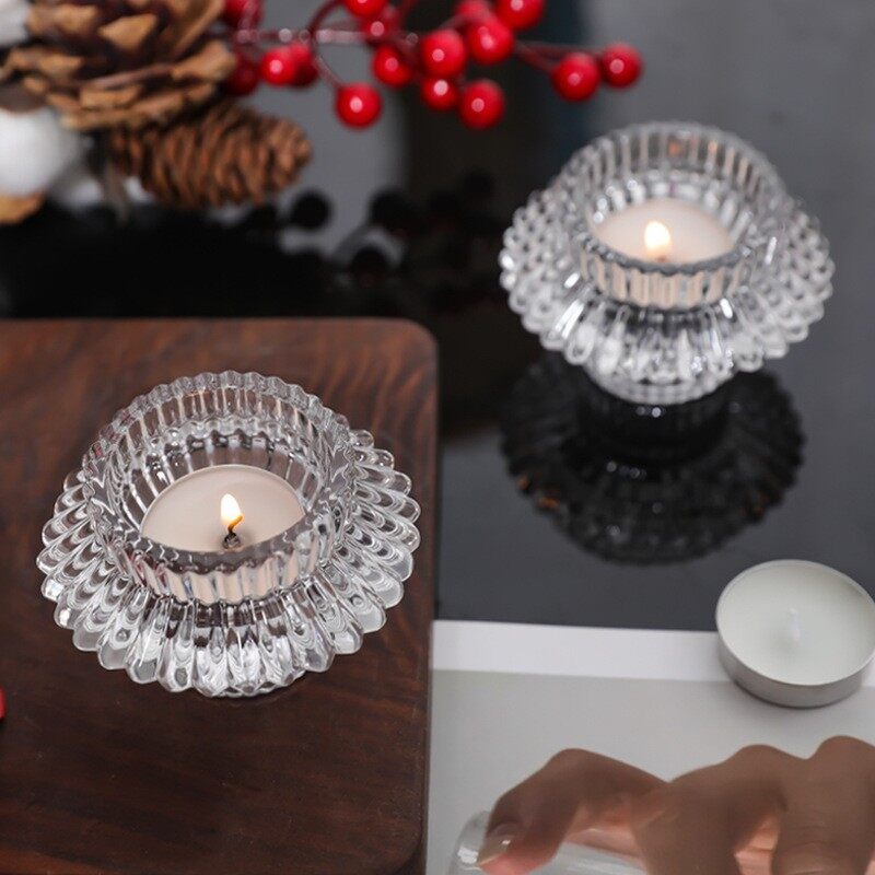 Wholesale Glass Taper Candle Holders, small glass taper candle holders, clear glass taper candle holders, glass taper candle holders 4 inch