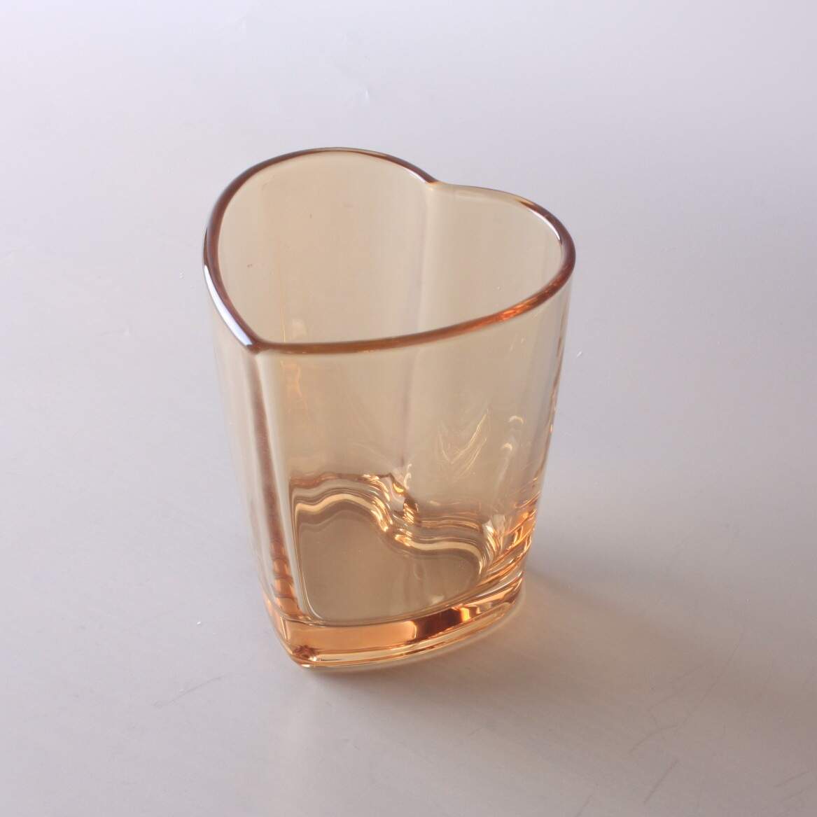 New Fire Amber Transparent Glass Heart-shaped Creative High Appearance Level Light Luxury Water Glass