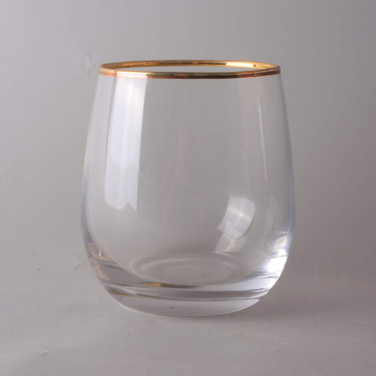 Transparent Glass Water Cup Cup Gold Rim Design Senior Light Luxury Household Water Cup Banquet Restaurant Cup