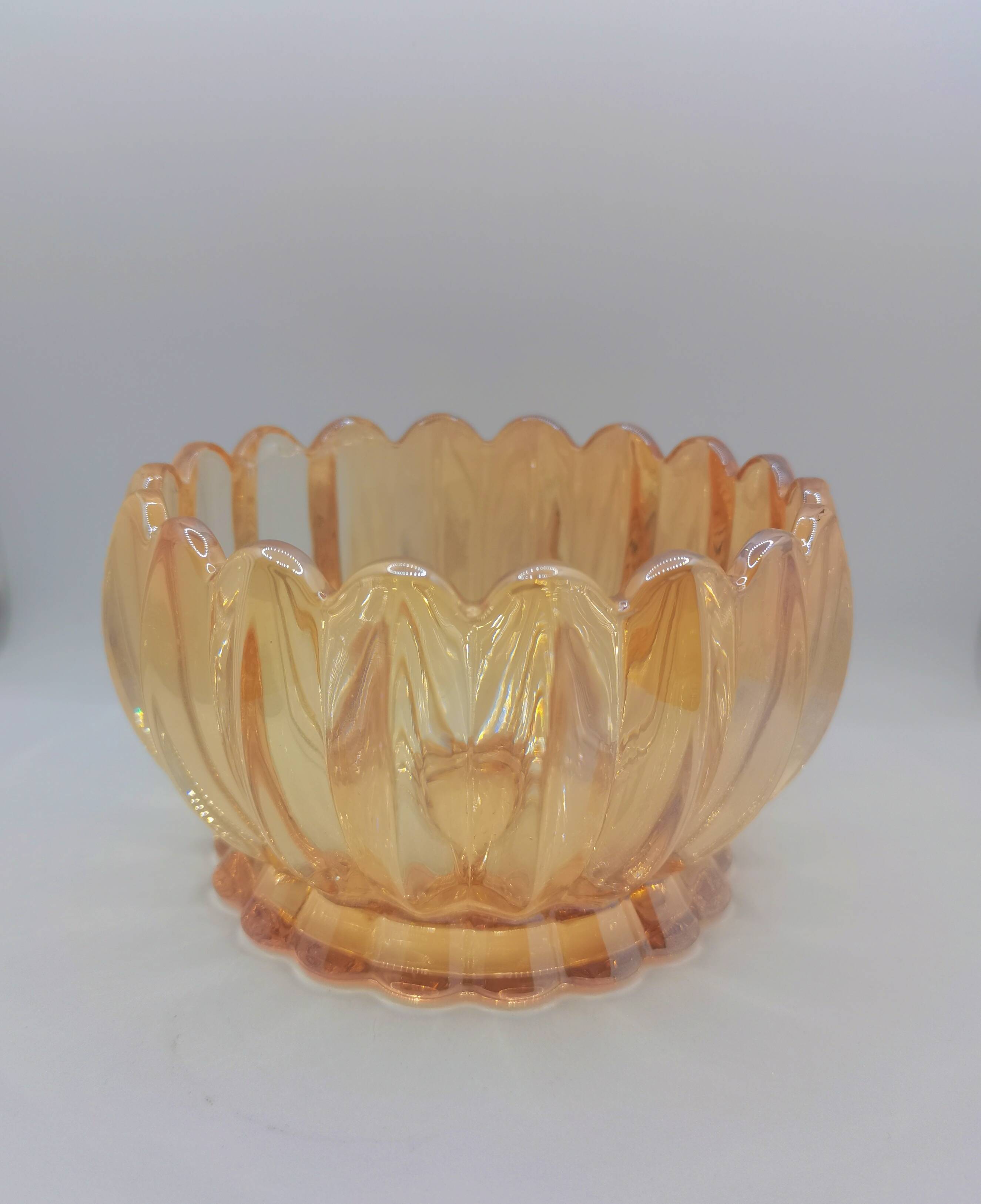 Lotus Fruit plate Personalized Crystal Glass Fruit Plate Salad Bowl European Modern Household Light Luxury Candy Bowl Snack Bowl